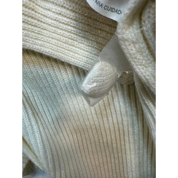 Yarnworks Womens Ribbed Button Front Cardigan Large Cream - Picture 4 of 12